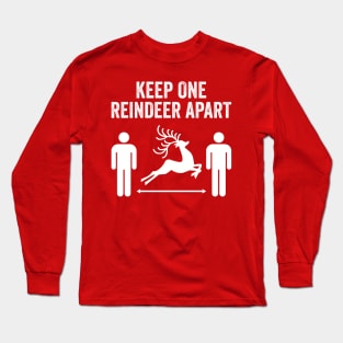 Keep One Reindeer Apart social distancing christmas Long Sleeve T-Shirt